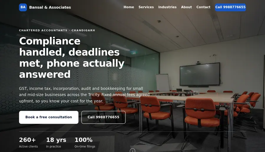 Chartered accountant website demo