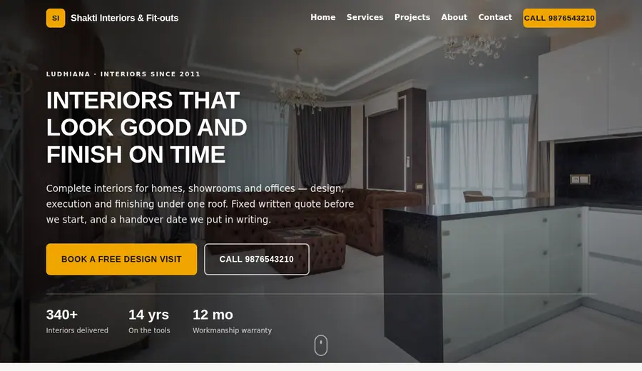 Interiors website demo